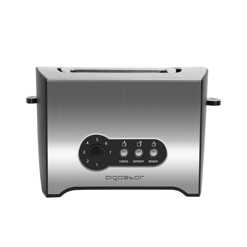 Aigostar - Toster s dva otvora 900W/230V mat krom