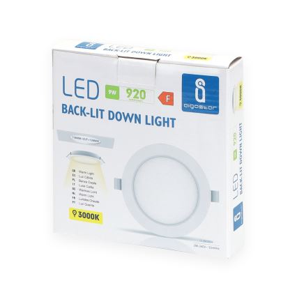 Aigostar - Ugradna LED stropna svjetiljka LED/9W/230V 3000K Ø 14,5 cm bijela