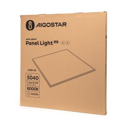 Aigostar - LED panel za spušteni strop LED/28W/230V Visoka učinkovitost UGR19 6000K 59,5x59,5 cm