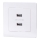 Aigostar - USB utičnica za napajanje s okvirom, 2x USB-A, bijela