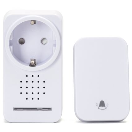 Aigostar - Utično bežično zvono 1Z 230V IPX4 bijela