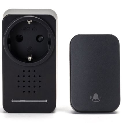 Aigostar - Utično bežično zvono 1Z 230V IPX4 crna
