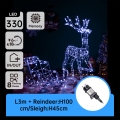 Aigostar - Vanjska LED dekoracija LED/3,6W/31/230V 6500K 90/45cm IP44 sob sa saonicama