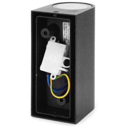 Aigostar - Vanjska zidna svjetiljka 2xGU10/35W/230V crna IP54