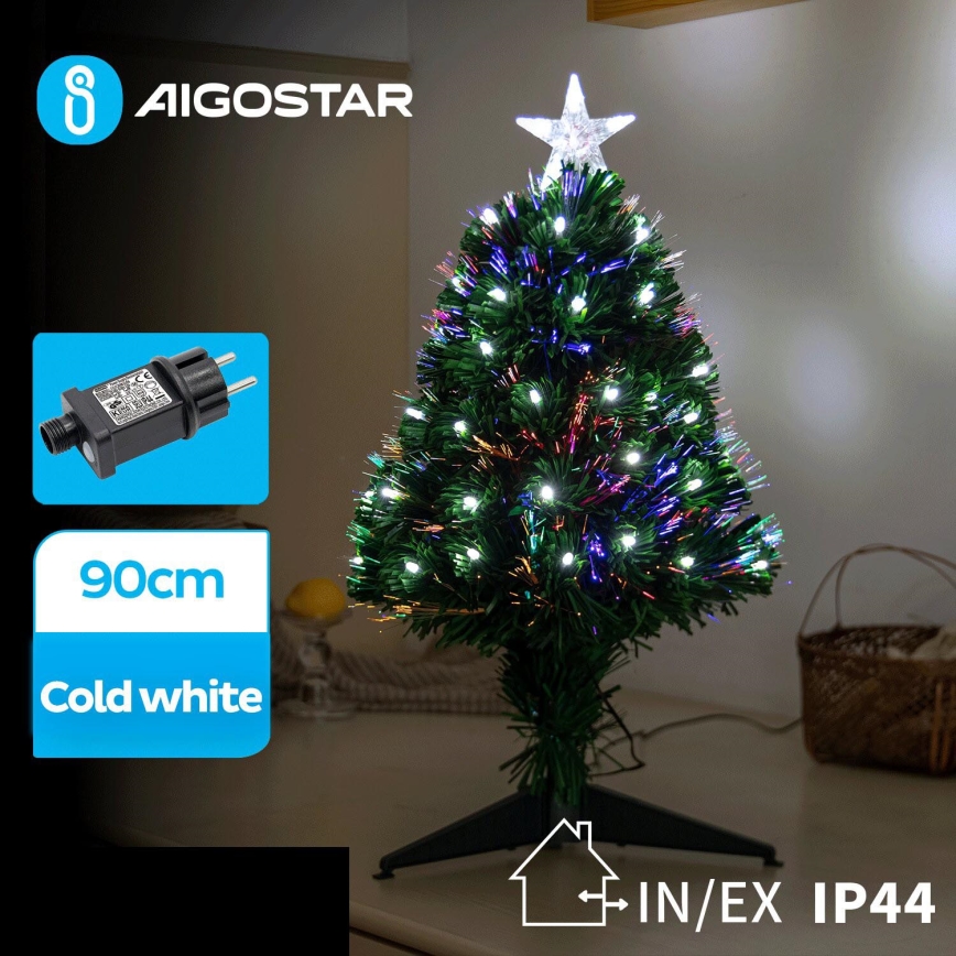 Aigostar - Vanjsko LED božićno drvce LED/3,6W/230V 90 cm IP44 hladno bijela