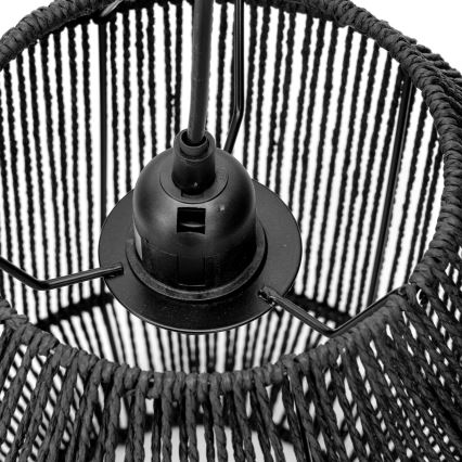 Aigostar - Viseći luster na sajli 1xE27/60W/230V crni, promjer 23 cm