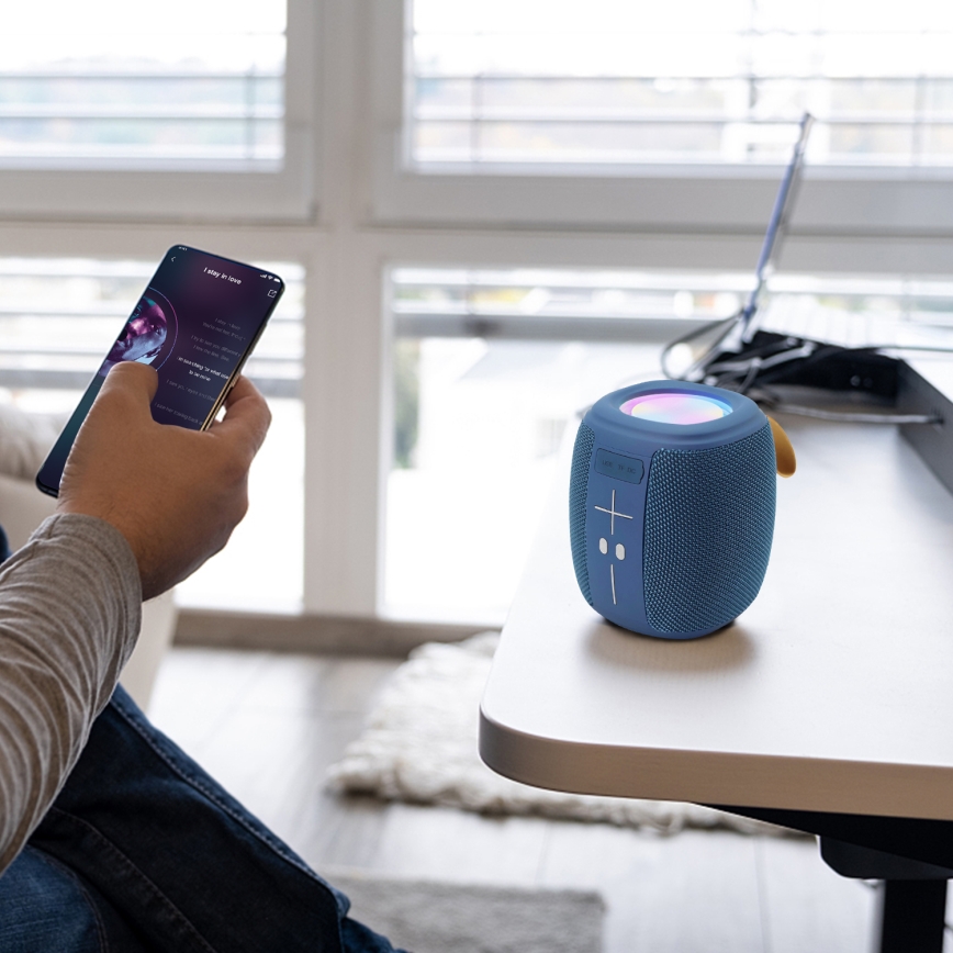 AKAI ABTS-V5 BL - Plavi bežični zvučnik s mikrofonom 3W/1200 mAh