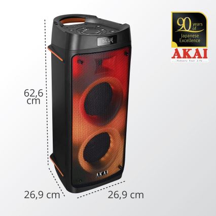 AKAI PARTY BOX 810 - Bežični zvučnik 65W/230V 5000 mAh + daljinski upravljač