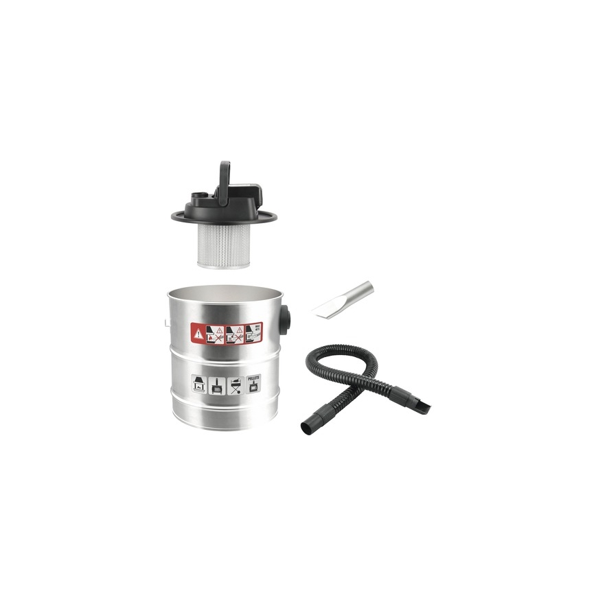 AKU usisivač pepela s HEPA filterom 12 l 110W/18V 2000 mAh mat krom