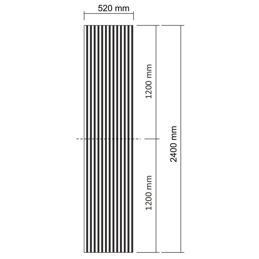 Akustični obložni panel VASALUND 240x52 cm orah