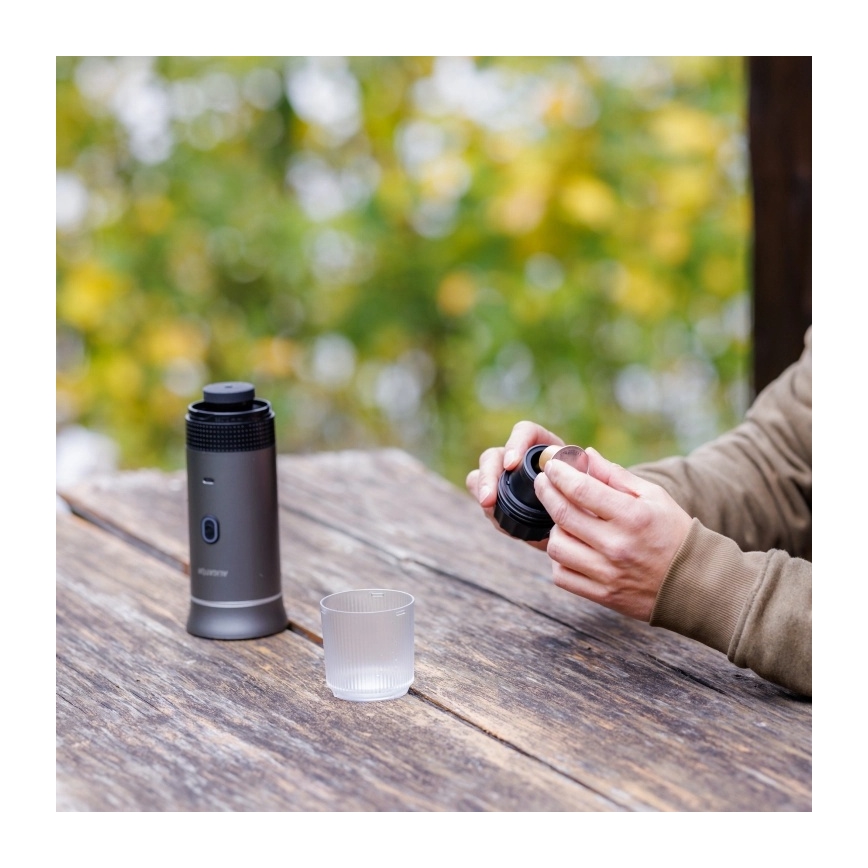 Aligator ACM002 - Putni punjivi aparat za kavu PortaCaffé 3u1 72W/7500 mAh siva