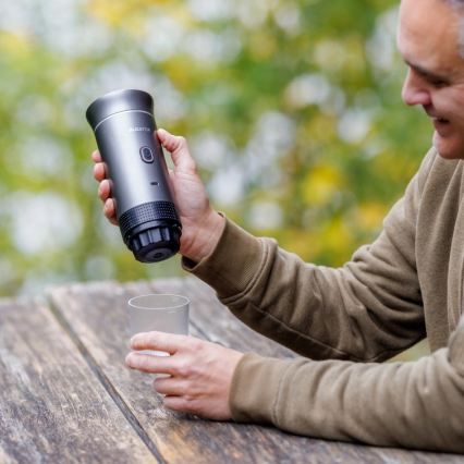 Aligator ACM002 - Putni punjivi aparat za kavu PortaCaffé 3u1 72W/7500 mAh siva