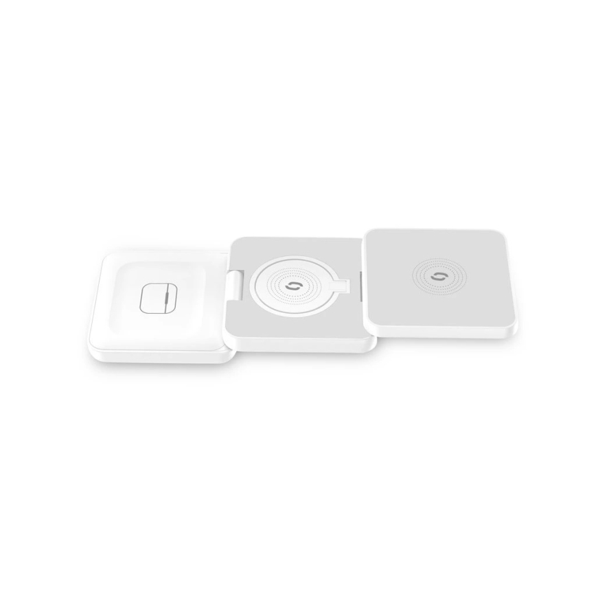 Aligator AMS09WT - Bežična stanica za punjenje MagSafe 3u1 15W, bijela