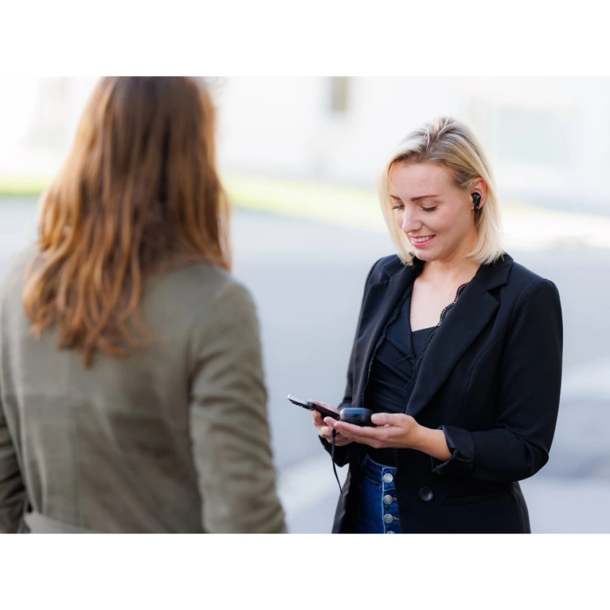 Aligator ATR10BK - Bežične slušalice s prevoditeljem 2u1 Pods Translate 470 mAh + 2x 40 mAh crna