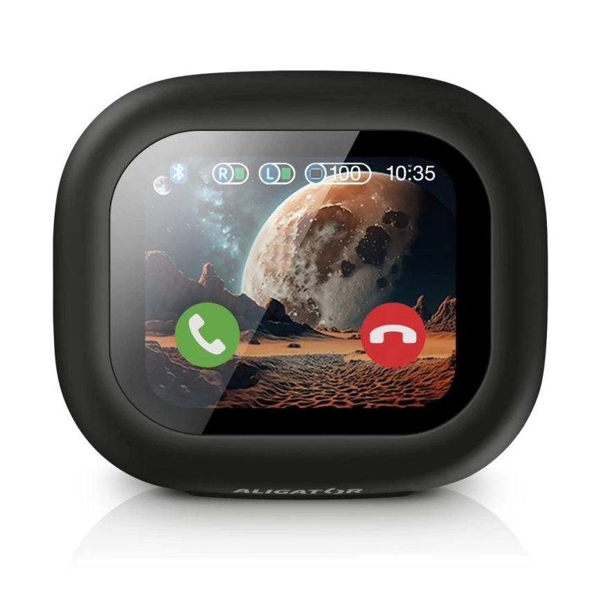 Aligator ATR10BK - Bežične slušalice s prevoditeljem 2u1 Pods Translate 470 mAh + 2x 40 mAh crna