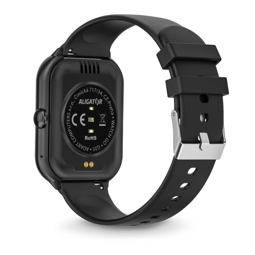 Aligator AW10BK - Pametni sat Watch GO 220 mAh IP67 crna