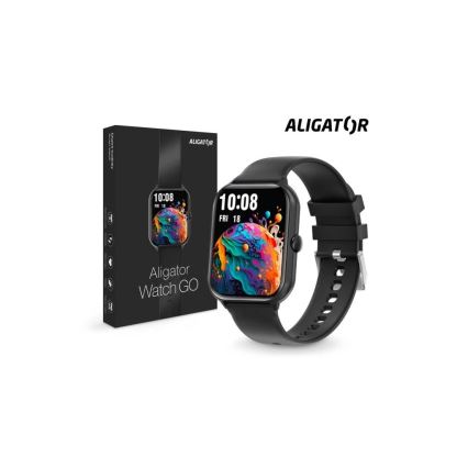 Aligator AW10BK - Pametni sat Watch GO 220 mAh IP67 crna