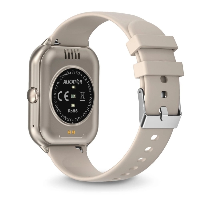Aligator AW10SR - Pametni sat Watch GO 220 mAh IP67 krem