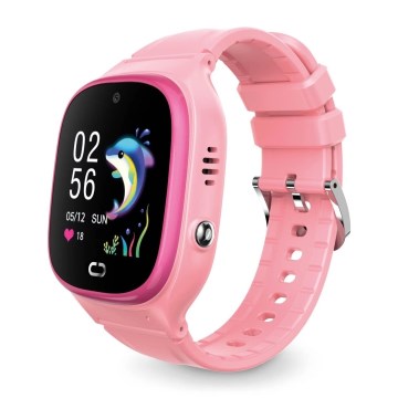 Aligator AW11PK - Pametni sat Watch Junior 2 450 mAh IP67 Wi‑Fi ružičasta