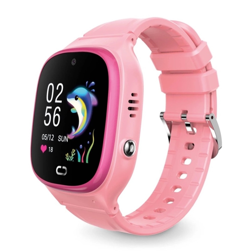 Aligator AW11PK - Pametni sat Watch Junior 2 450 mAh IP67 Wi‑Fi ružičasta