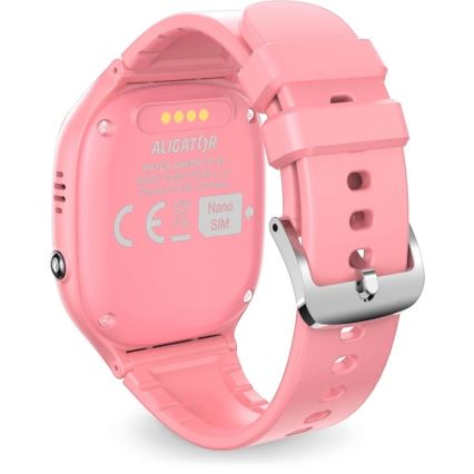Aligator AW11PK - Pametni sat Watch Junior 2 450 mAh IP67 Wi‑Fi ružičasta