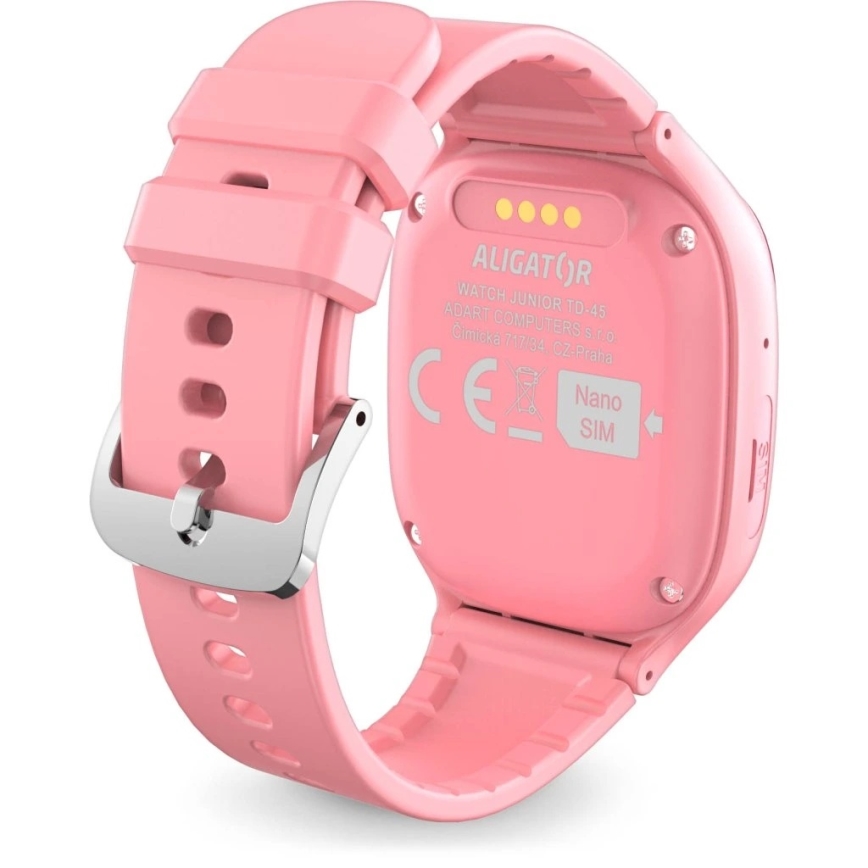Aligator AW11PK - Pametni sat Watch Junior 2 450 mAh IP67 Wi‑Fi ružičasta