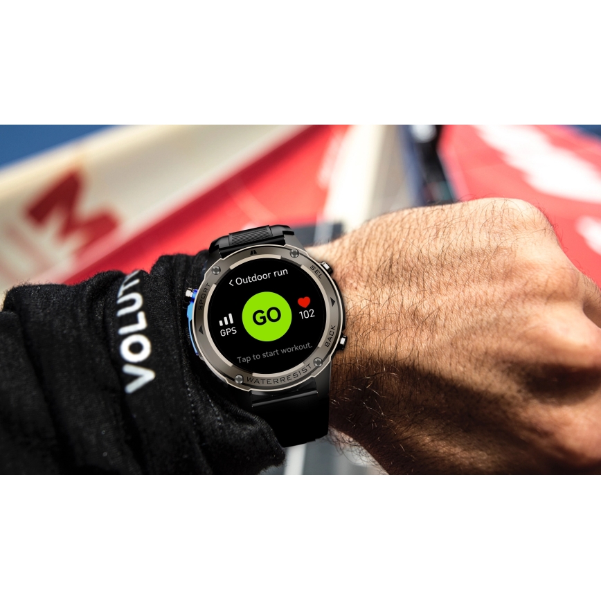 Aligator AW12BK - pametni sat Watch GPS, 500 mAh, IP69K, crni
