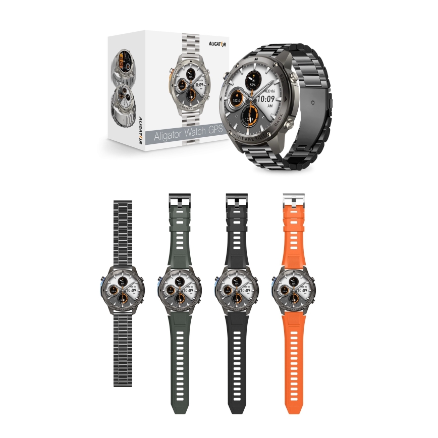 Aligator AW12BK - pametni sat Watch GPS, 500 mAh, IP69K, crni