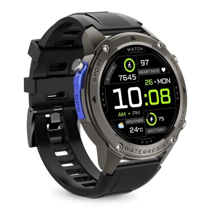 Aligator AW12BK - pametni sat Watch GPS, 500 mAh, IP69K, crni