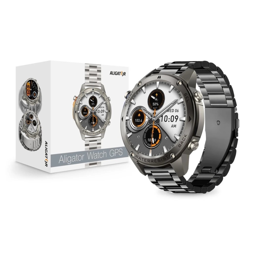 Aligator AW12BK - pametni sat Watch GPS, 500 mAh, IP69K, crni