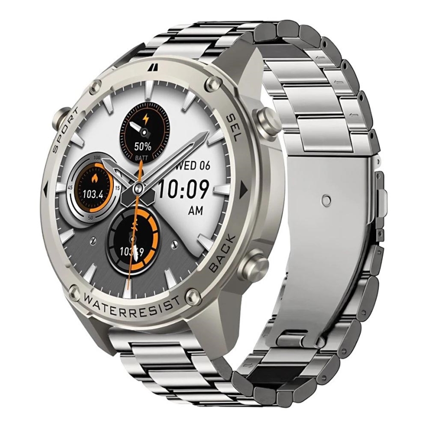 Aligator AW12SR - Pametni sat Watch GPS 500 mAh IP69K srebrni