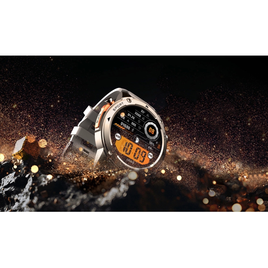 Aligator AW12SR - Pametni sat Watch GPS 500 mAh IP69K srebrni