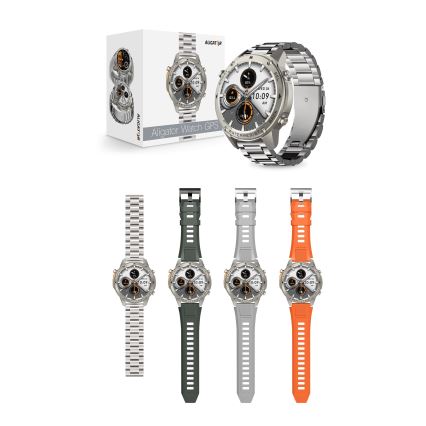 Aligator AW12SR - Pametni sat Watch GPS 500 mAh IP69K srebrni