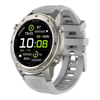 Aligator AW12SR - Pametni sat Watch GPS 500 mAh IP69K srebrni