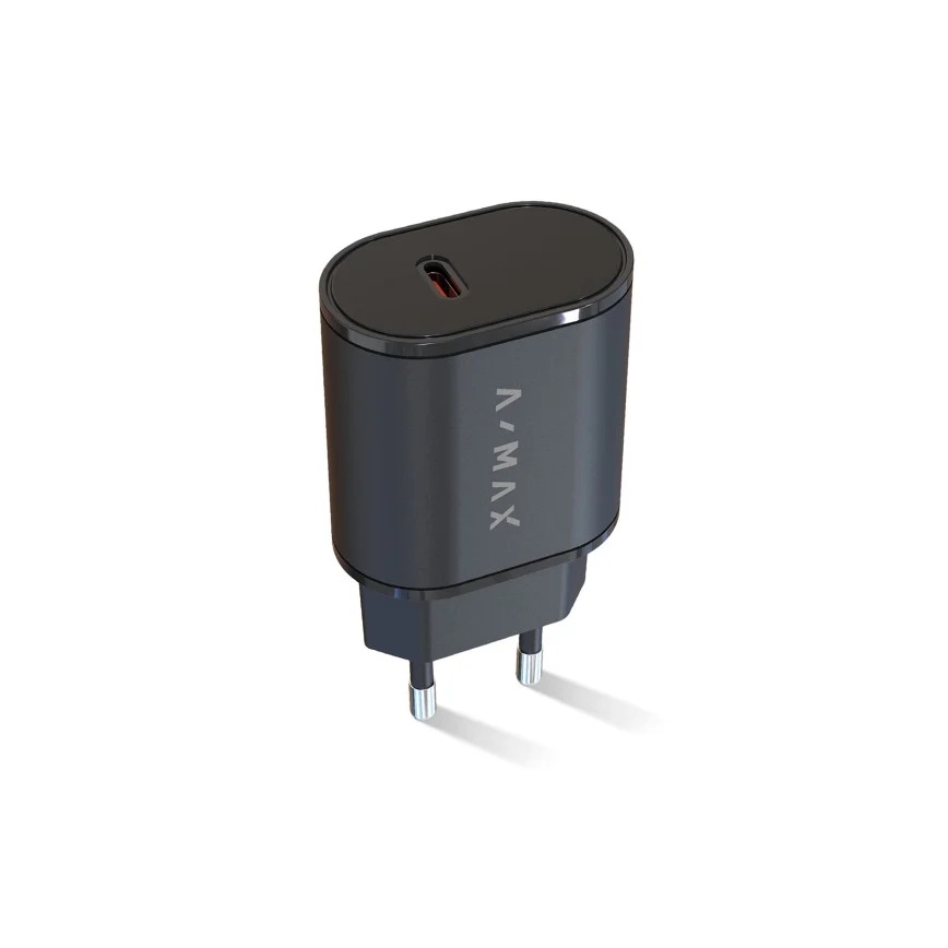 Aligator AX0002V - Adapter za brzo punjenje A-MAX Power Delivery (PD) 20 W USB-C, crni