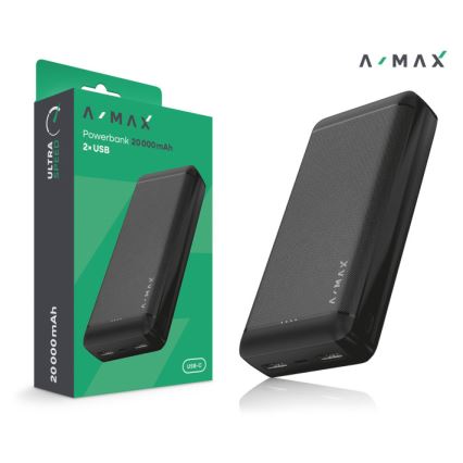 Aligator AX0003 - Powerbank A-MAX 10000 mAh 3,7V crna