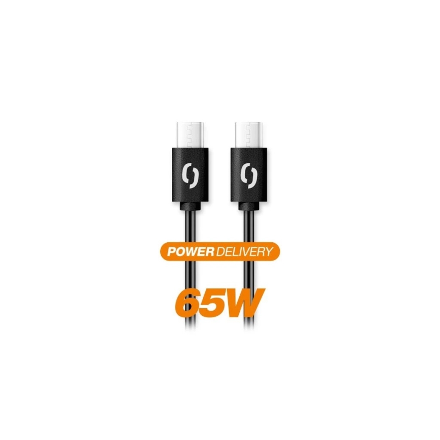 Aligator DATKP48 - USB kabel USB-C na USB-C, 65 W Power Delivery, 1,5 m, crna