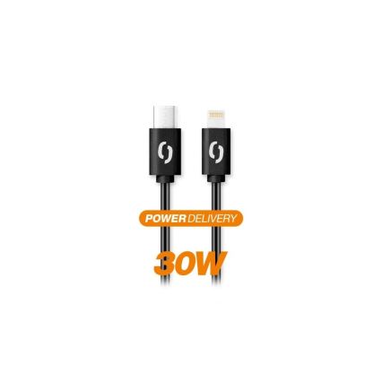 Aligator DATKP50 - USB kabel USB-C / Lightning, 30 W Power Delivery, 1,5 m, crne boje