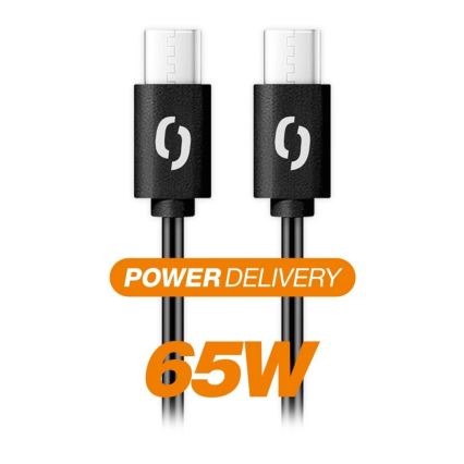 Aligator DATKP58 - USB kabel USB-C / USB-C 65W Power Delivery 2,5 m crna