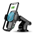 Aligator HAK2 - Automatski držač telefona za auto s Qi bežičnim punjenjem 15 W crna