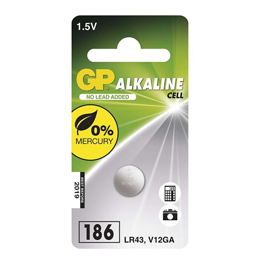 Alkalna gumbasta baterija LR43 GP ALKALINE 1,5V/70 mAh