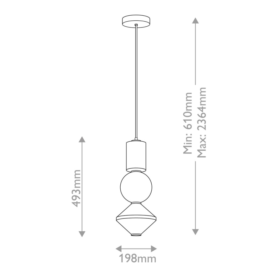 Alora Mood - LED luster na sajli BIJOU LED/20W/230V 3000K zlatni