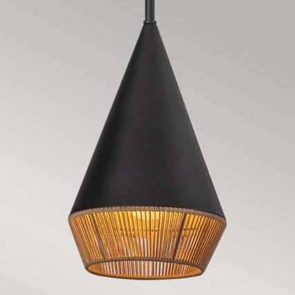 Alora Mood - Luster na štapu DAPHNE 1xE27/60W/230V Ø 18,1 cm crna/smeđa
