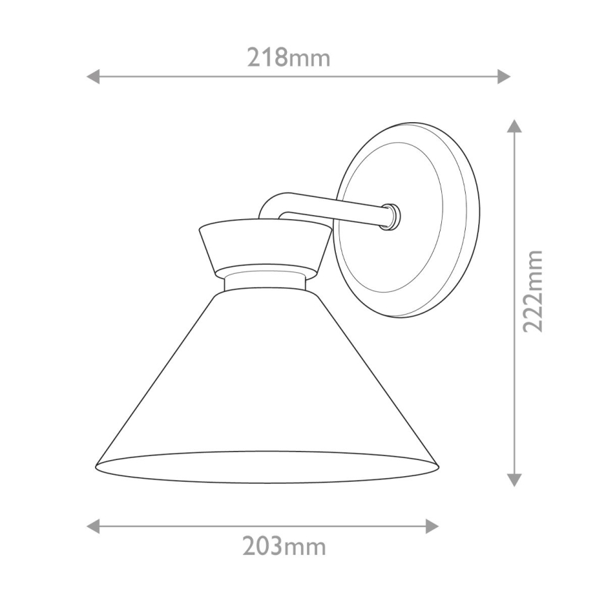 Alora Mood - Zidna svjetiljka HALSTON 1xE14/40W/230V crna
