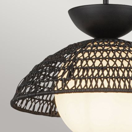 Alora Mood - Luster na štapu PERTH 1xE27/60W/230V Ø 37,5 cm crna