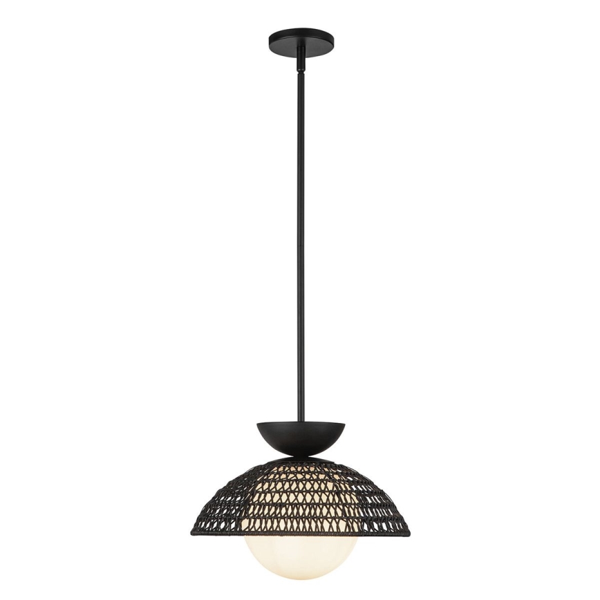 Alora Mood - Luster na štapu PERTH 1xE27/60W/230V Ø 37,5 cm crna