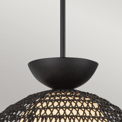 Alora Mood - Luster na štapu PERTH 1xE27/60W/230V Ø 37,5 cm crna