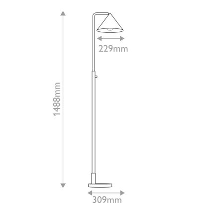 Alora Mood - Podna lampa REMYCK 1xE27/60W/230V zlatna