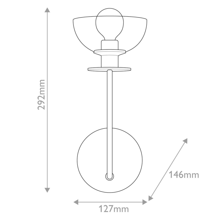 Alora Mood - Zidna lampa SYLVIA 1xE14/40W/230V crna