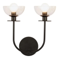 Alora Mood ALM-SYLVIA-2WB-BK-CL - Zidna svjetiljka SYLVIA 2xE14/40W/230V crna